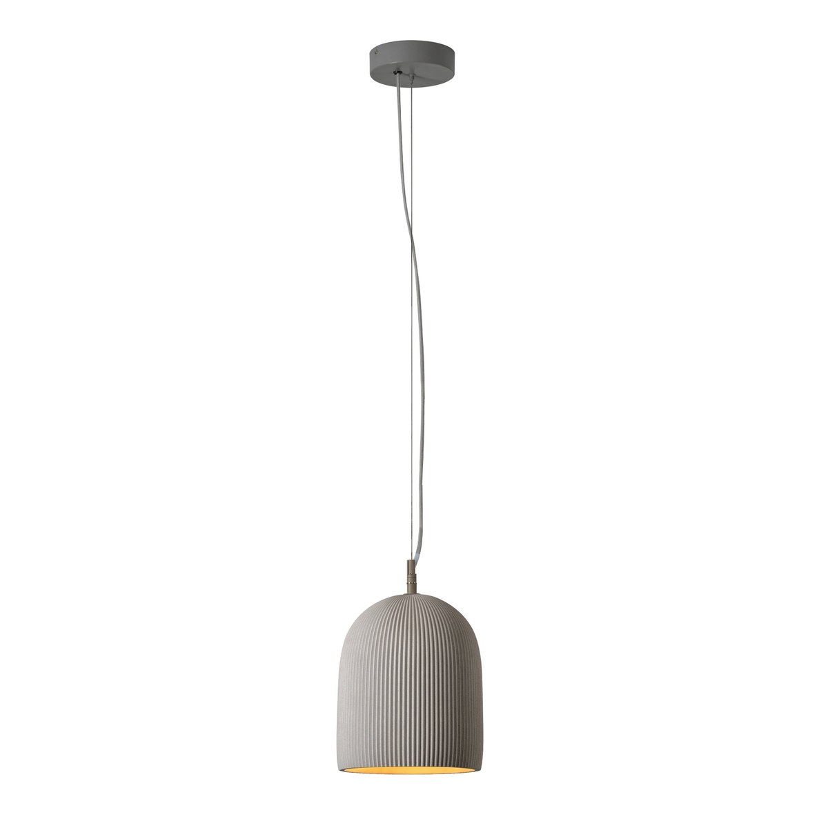 Ramsay Outdoor and Bathroom Cone Pendant Light in Ivory, close up of the shade