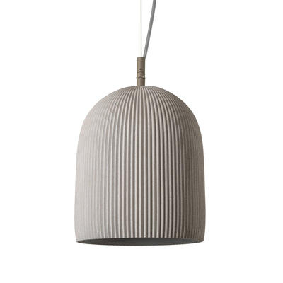 Ramsay Outdoor and Bathroom Cone Pendant Light in Ivory, close up of the shade