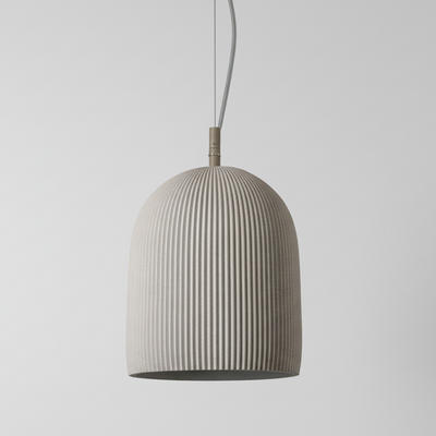 Ramsay Outdoor and Bathroom Cone Pendant Light in Ivory, close up of the shade