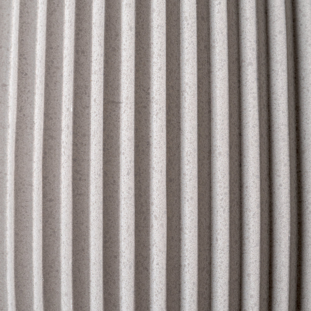 Ramsay Outdoor & Bathroom Cone Light in Ivory finish, close up the ridged finish
