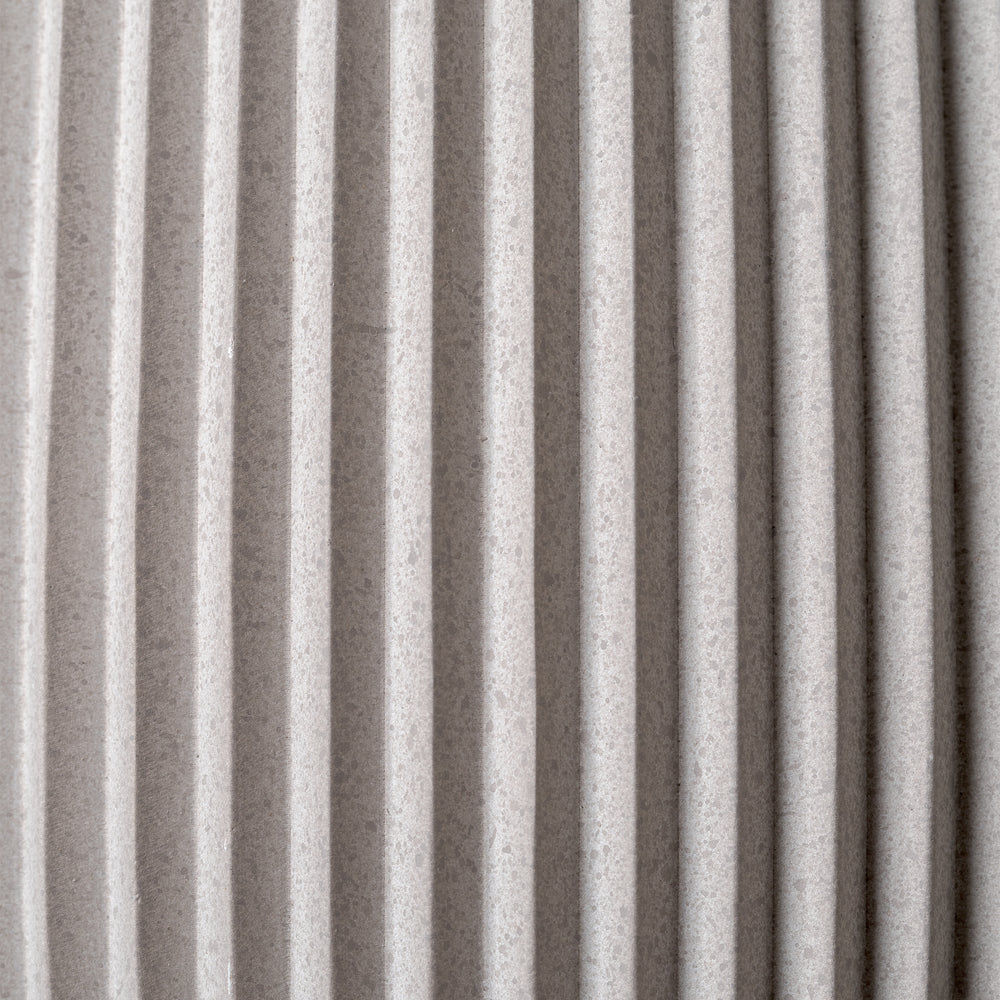 Ramsay Outdoor & Bathroom Cone Light in Ivory finish, close up the ridged finish