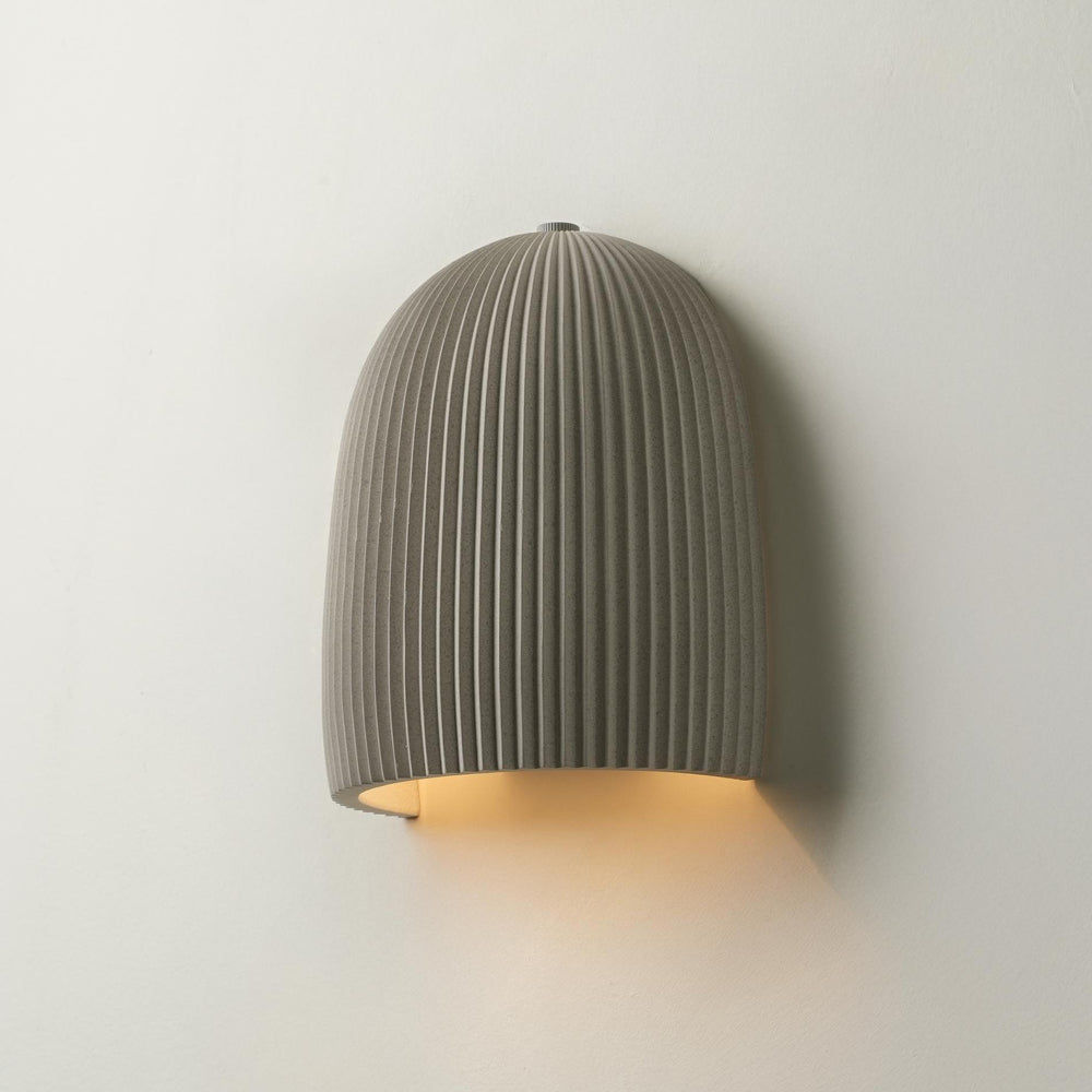 Ramsay Outdoor & Bathroom Cone Wall Light in Ivory finish close up