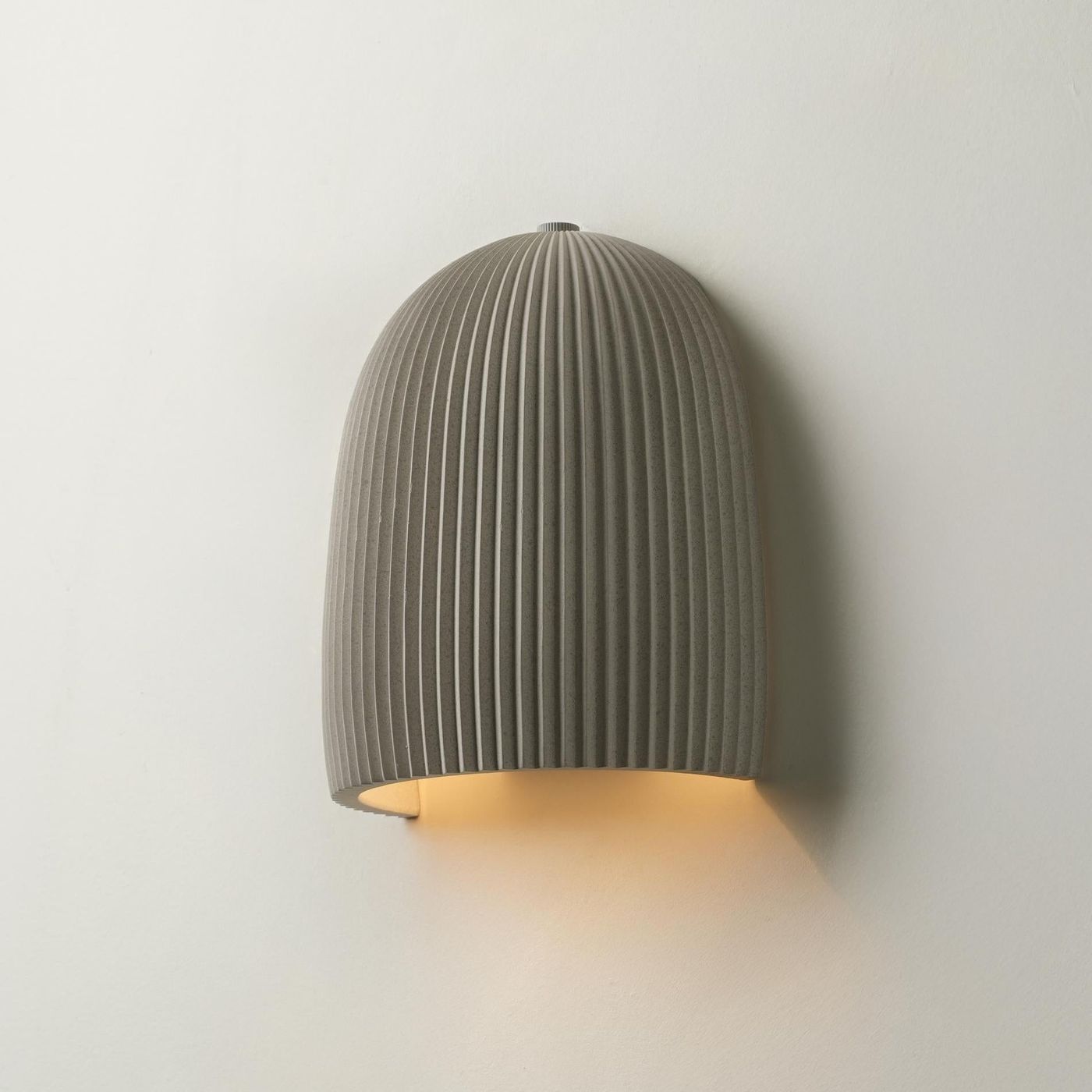 Ramsay Outdoor & Bathroom Cone Wall Light in Ivory finish close up