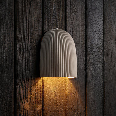 Ramsay Outdoor & Bathroom Cone Wall Light in Ivory finish