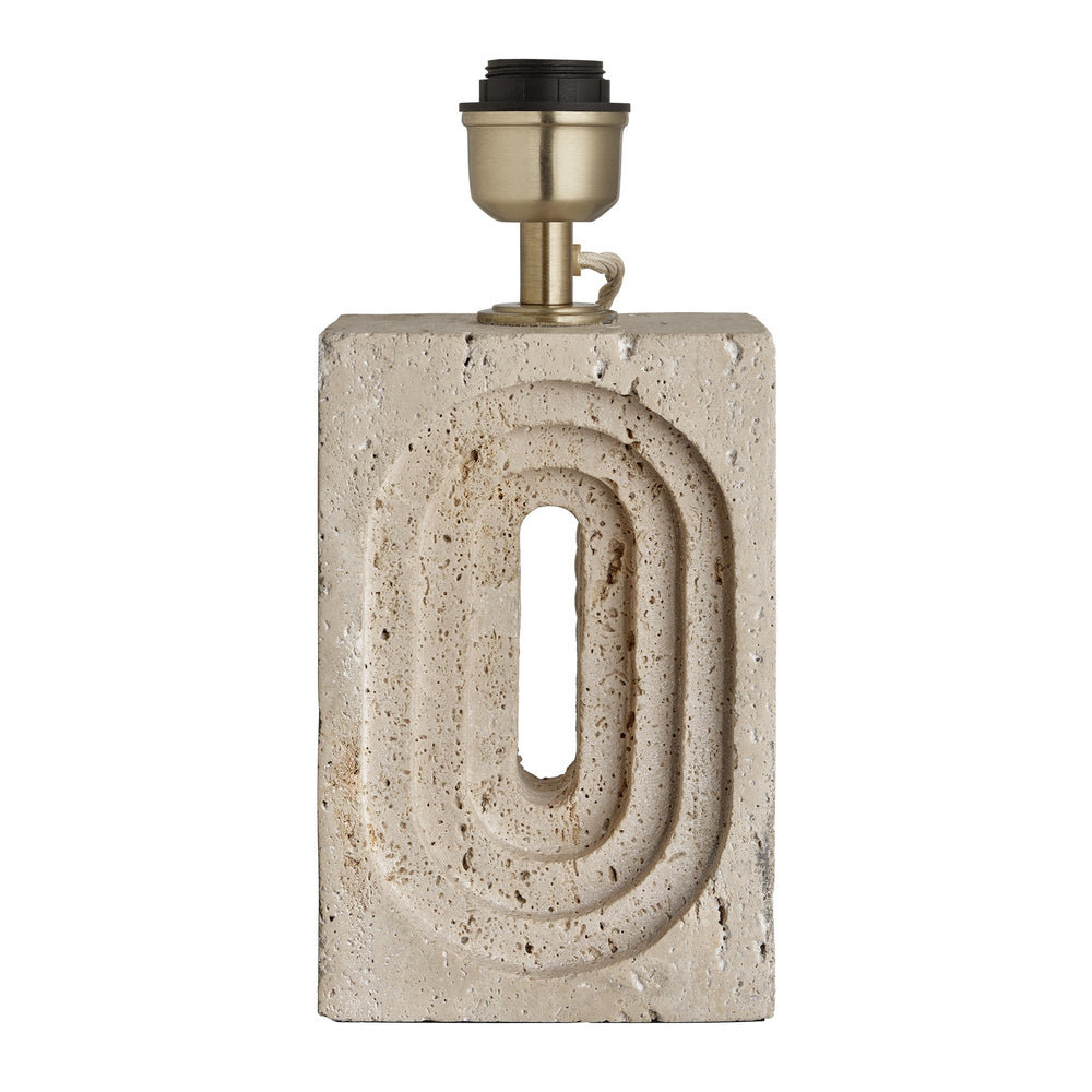 Travertine Rectangular Table Lamp