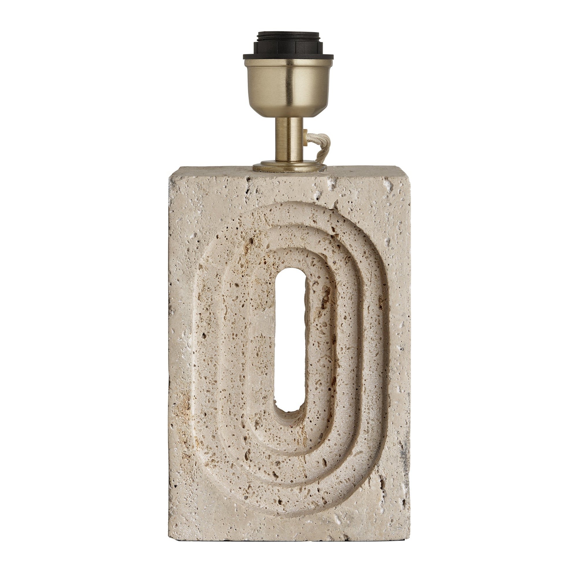 Travertine Rectangular Table Lamp