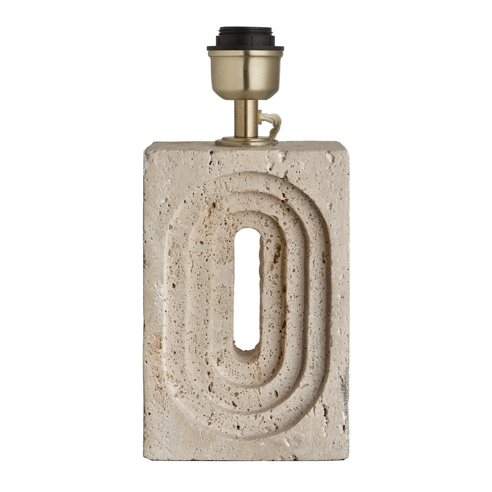 Travertine Rectangular Table Lamp