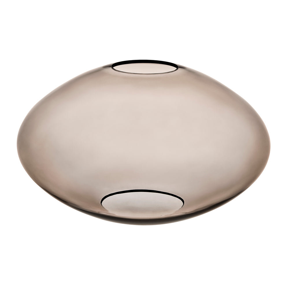 Smoked Glass Oval Shade in 18 inch