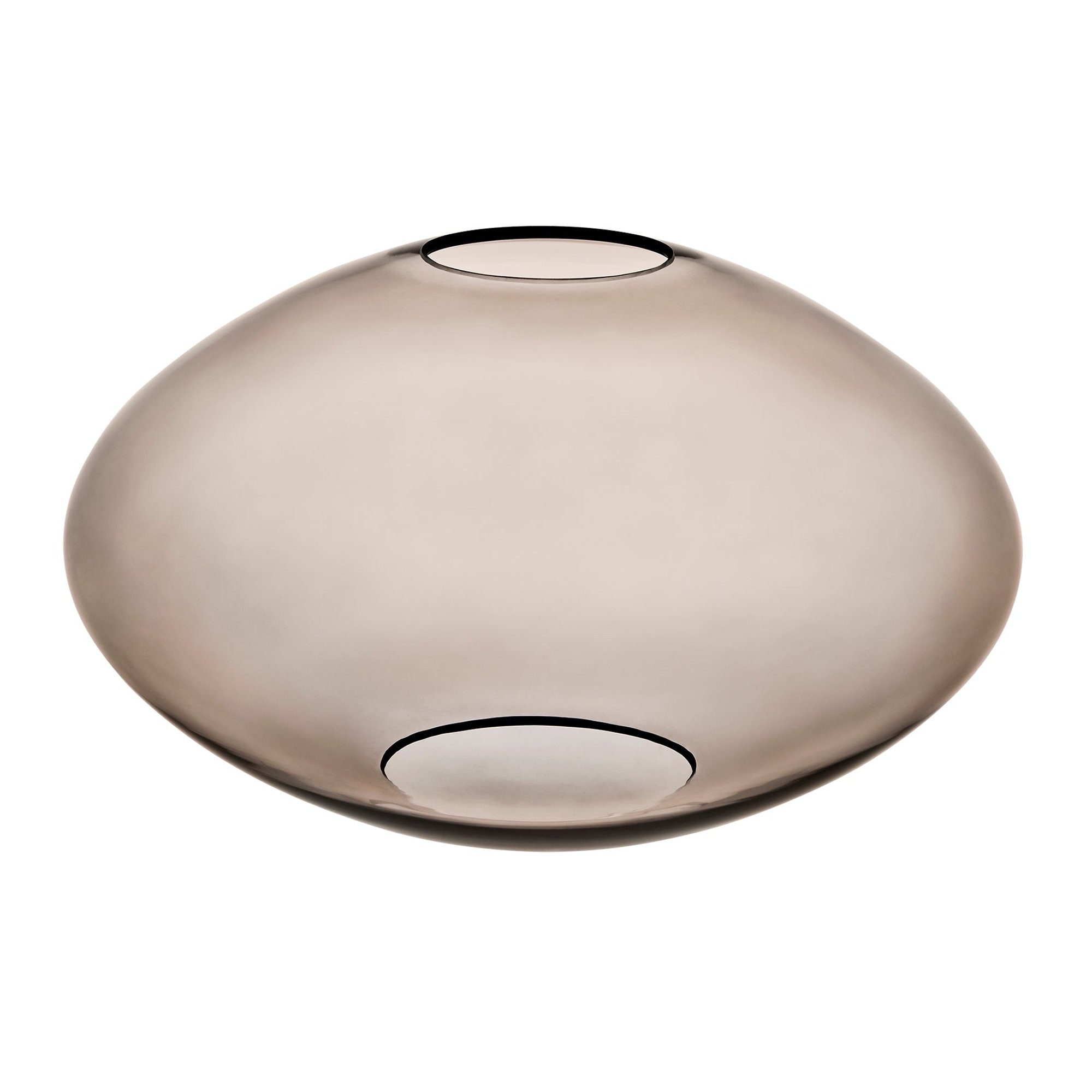Smoked Glass Oval Shade in 18 inch
