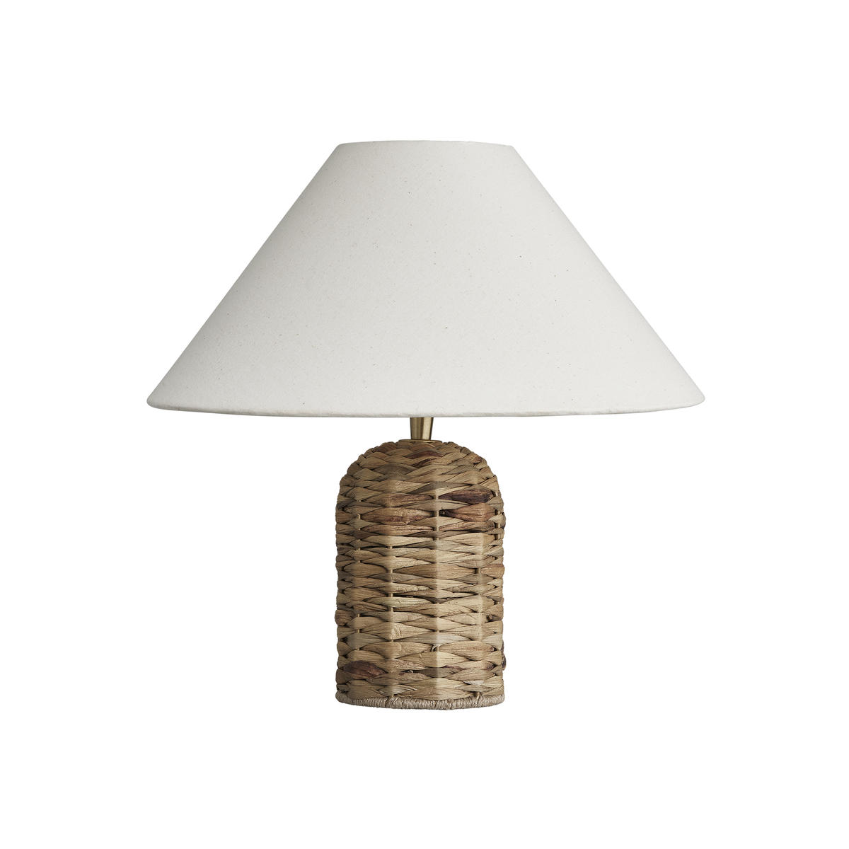 Sea Grass Cone Table Lamp Base with Coolie Cotton Shade