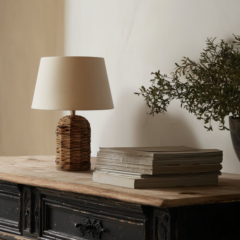 Sea Grass Cone Table Lamp - New In Lighting - Industville Lighting UK