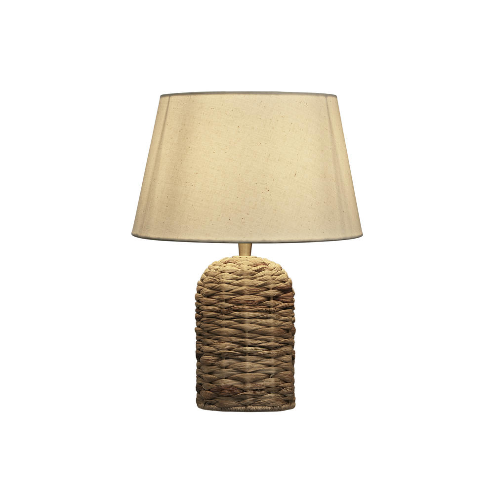 Sea Grass Cone Table Lamp Base with Empire Cotton Shade