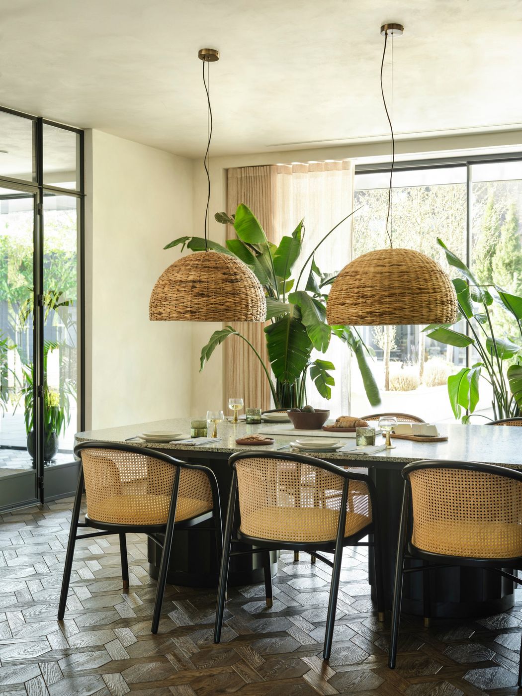 Sea Grass Giant Dome Pendant Light - Natural