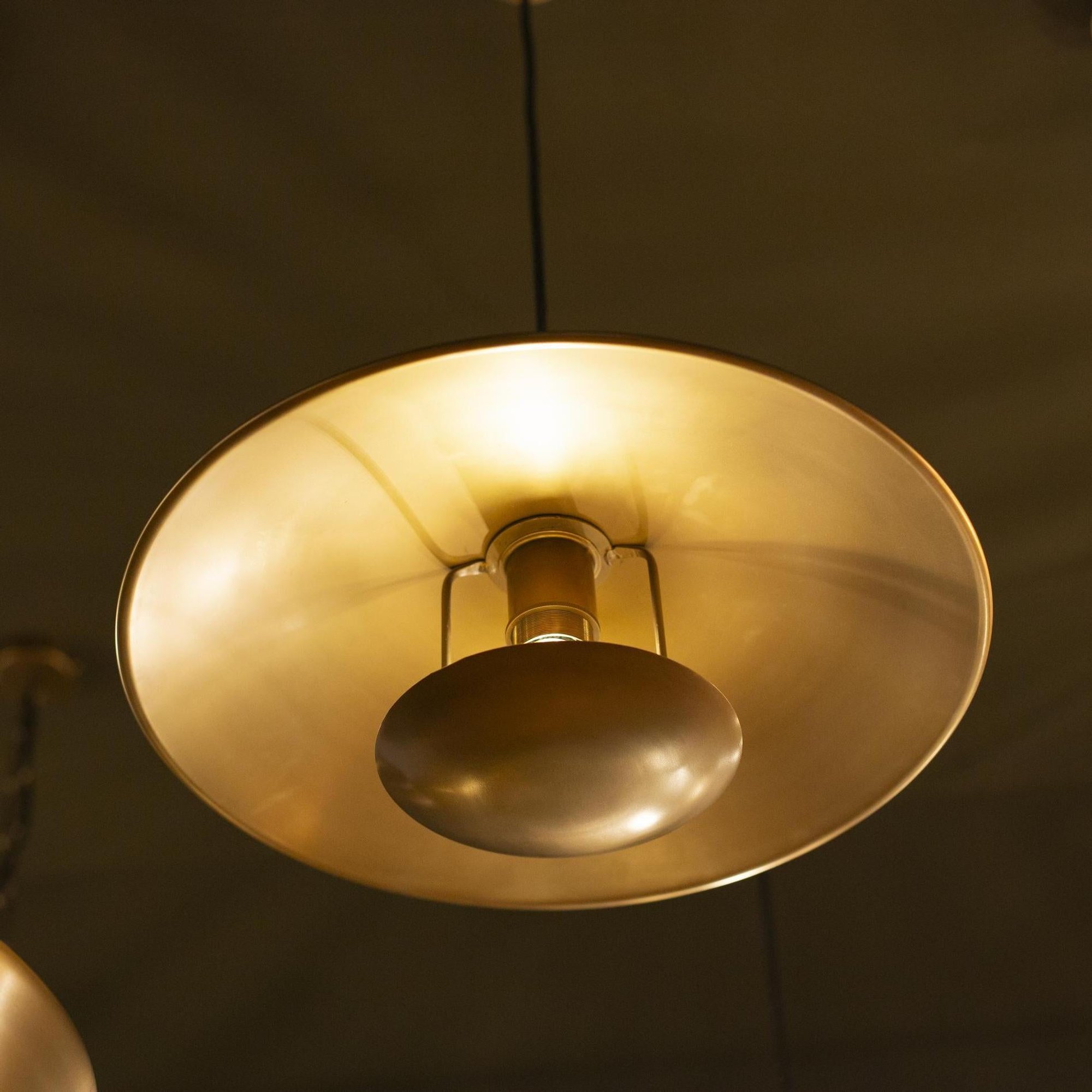 Boston Round Aged Brass Pendant Light in 17 Inch