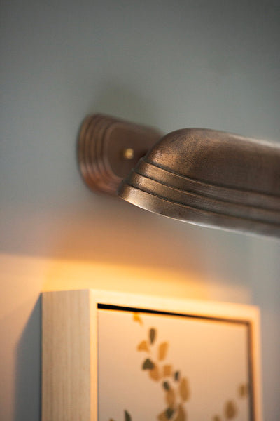 Corby Cast Stepped Picture Wall Light - Aged Brass - Voucher Applicable - Industville Lighting UK