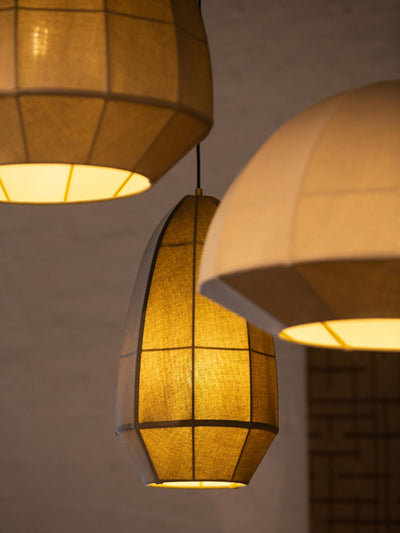 Burnham Fabric Drop Pendant Light- 11  Inch - Olive Green - Ceiling Lights - Industville Lighting UK