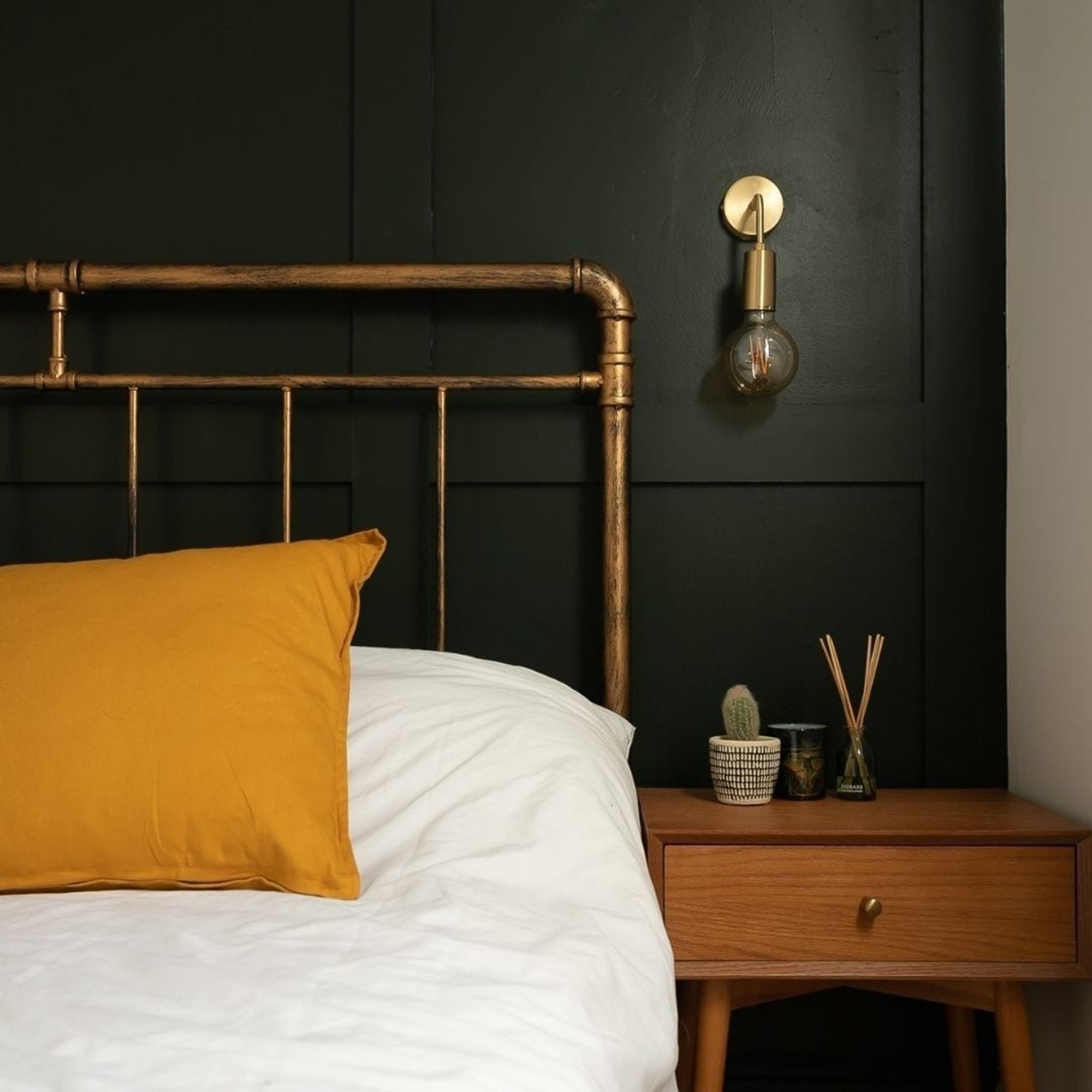 Sleek Edison Wall Light - Brass Industville SL-EWL-B