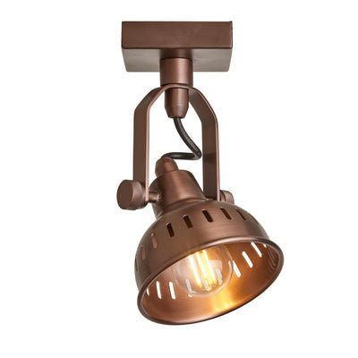 Swivel Spotlight Wall Light - Single - Bronze Lights - Industville Lighting UK
