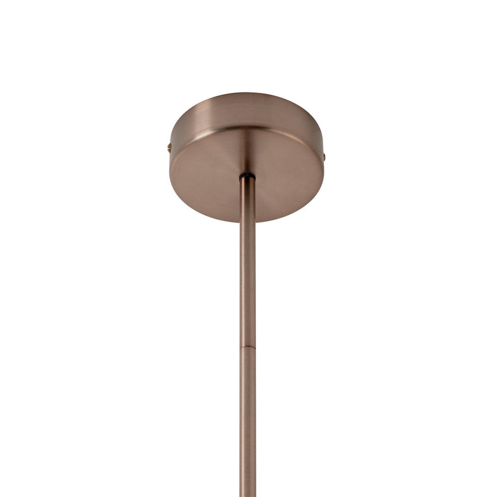 Ceiling Rose of Selby Layered Glass Round Pendant Light in Mocha with Bronze Holder