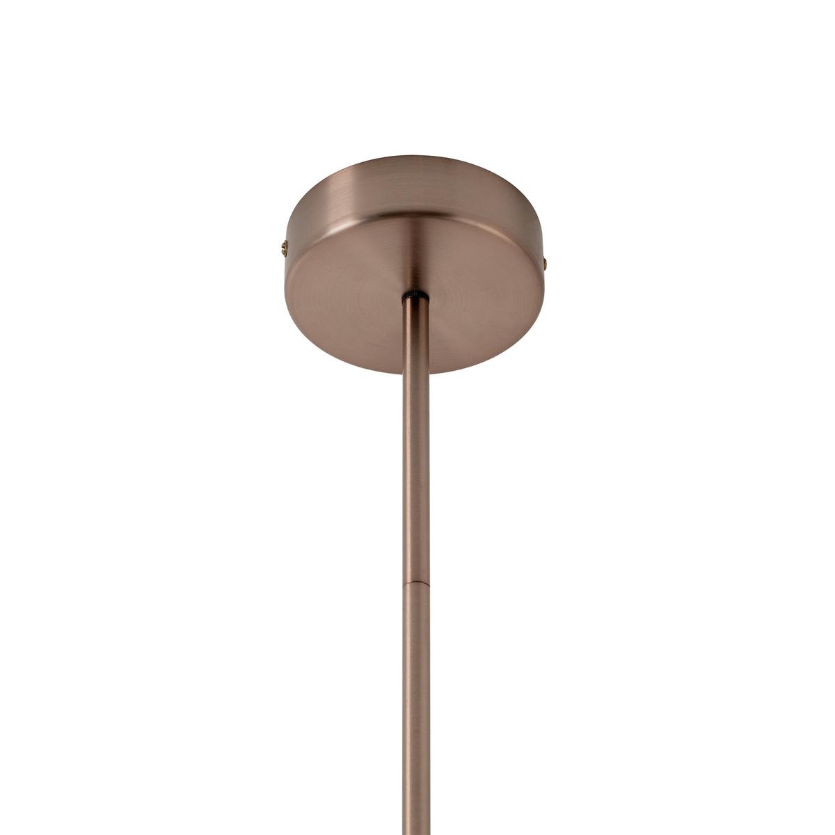 Ceiling Rose of Selby Layered Glass Round Pendant Light in Mocha with Bronze Holder