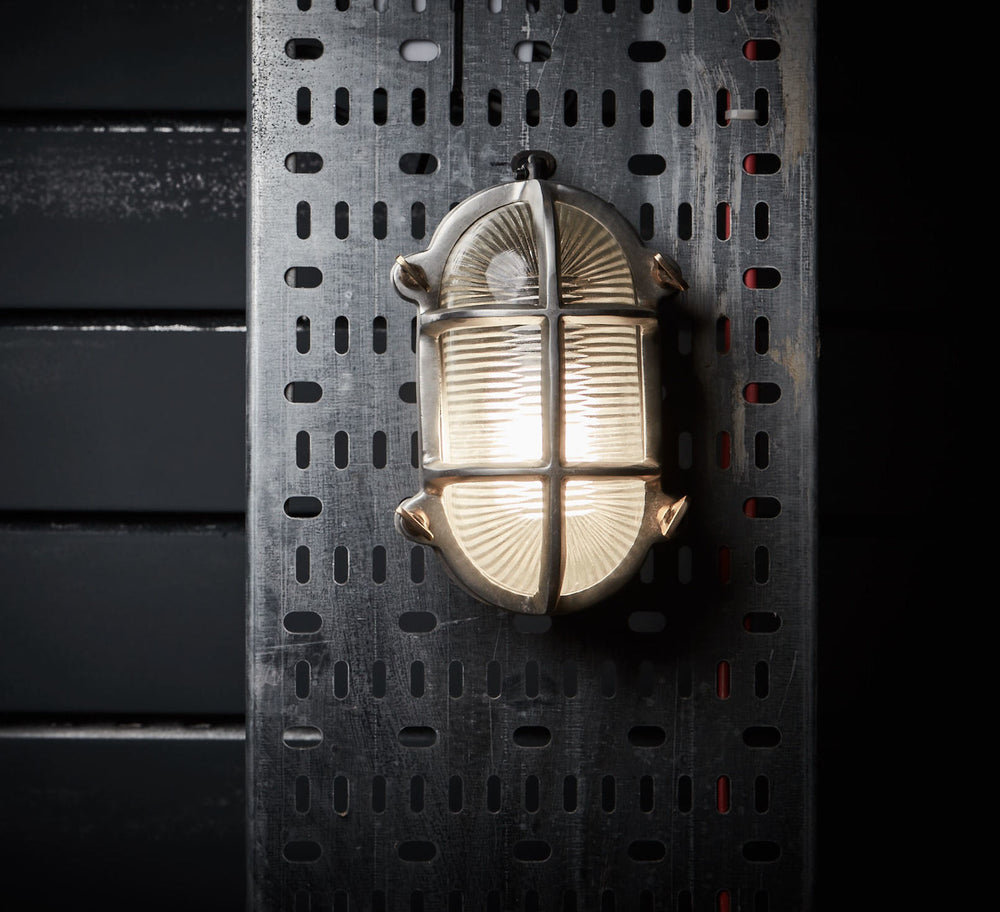 Gunmetal Bulkhead Outdoor & Bathroom Oval Wall Light in 6 Inch, Product code is BK-IP65-OWL6-GN-BSW-RB