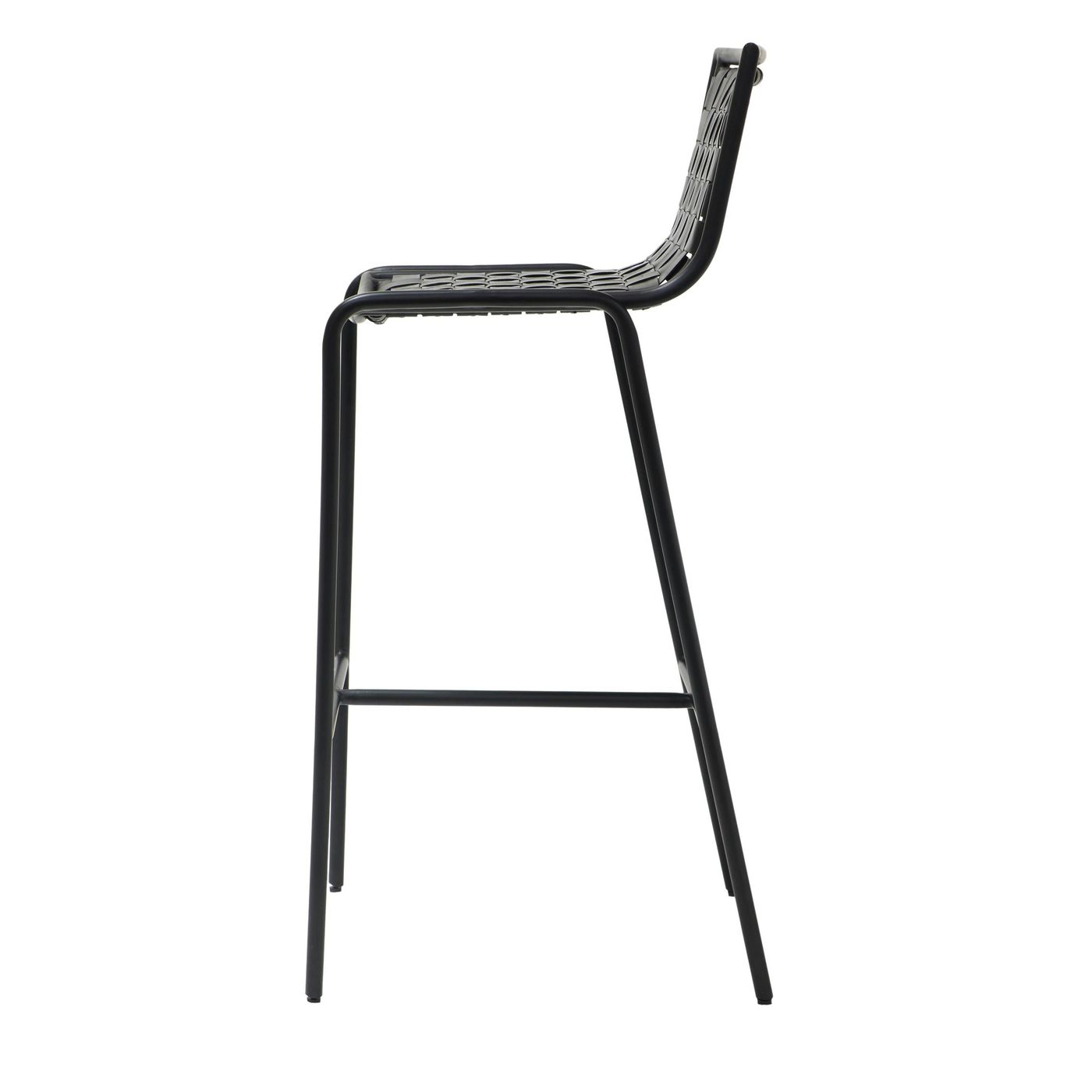 Berkley Black Metal Bar Stool in Black Leather, Product Code BY-LL-ST-BK