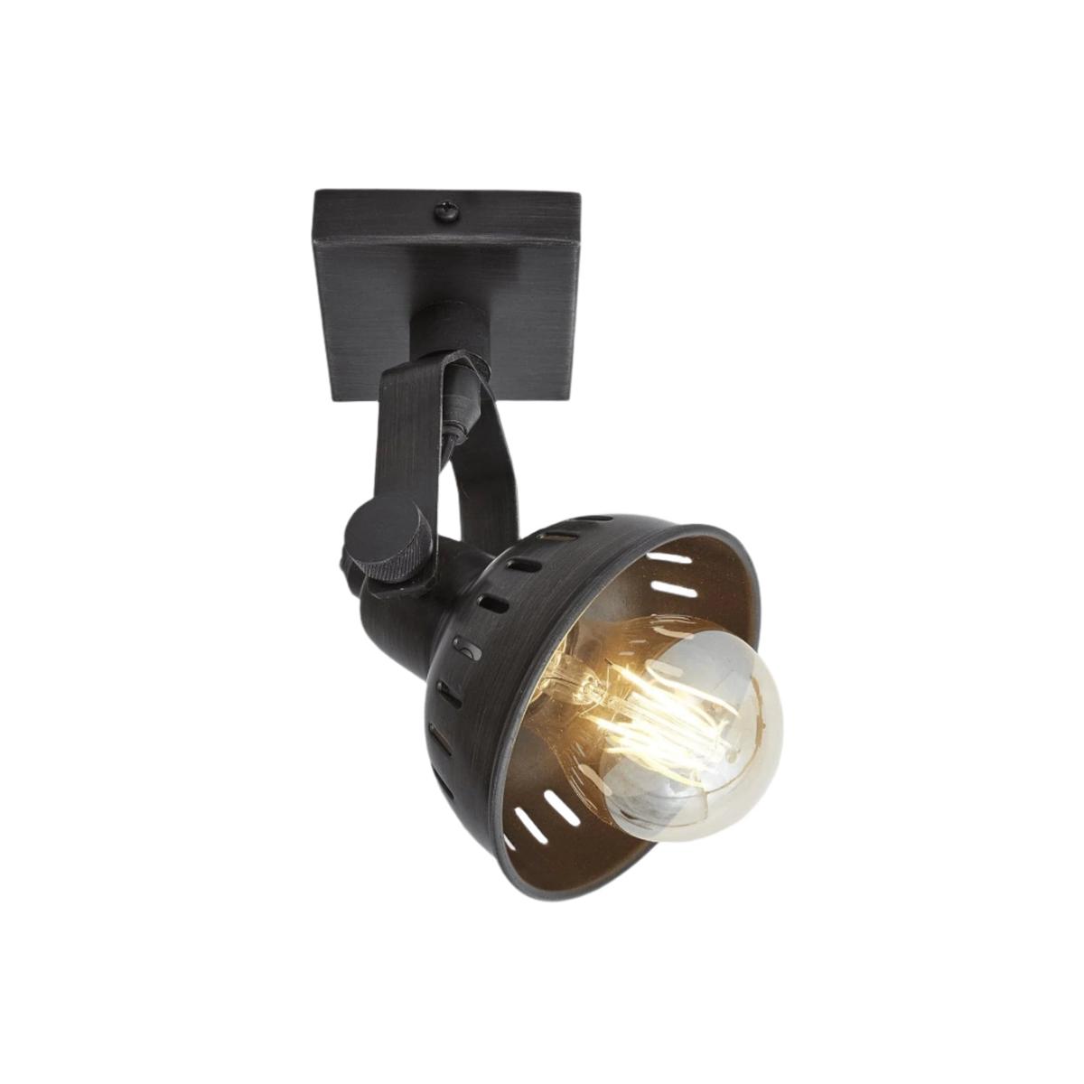 Single Swivel Spotlight Wall Light Pewter