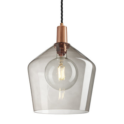 Sleek Glass Schoolhouse Pendant - 10 Inch - Modern & Contemporary Ceiling Lights - Industville Lighting UK