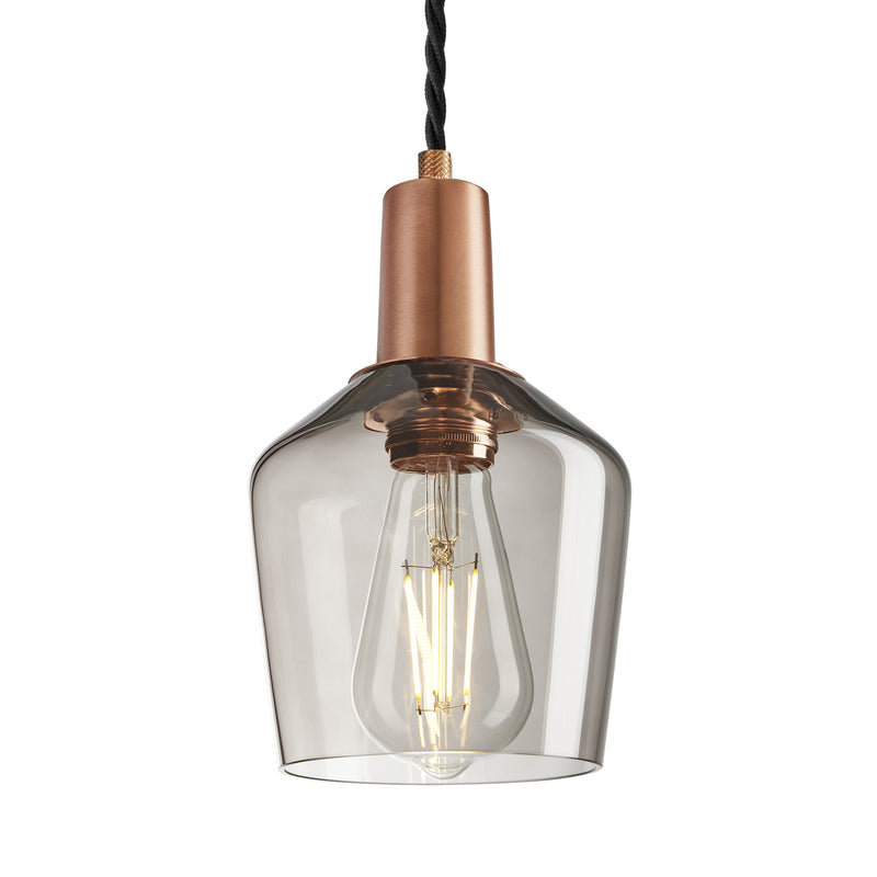 Sleek Glass Schoolhouse Pendant - 5.5 Inch - Ceiling Lights - Industville Lighting UK