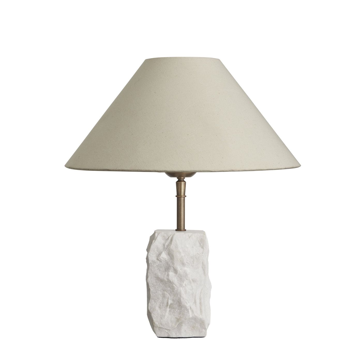 Marble Small Ridge Table Lamp - White
