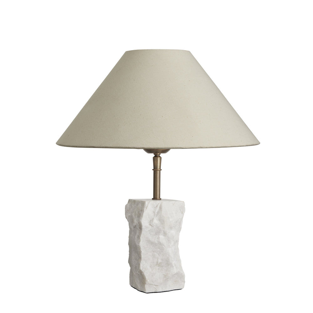Marble Small Ridge Table Lamp - White
