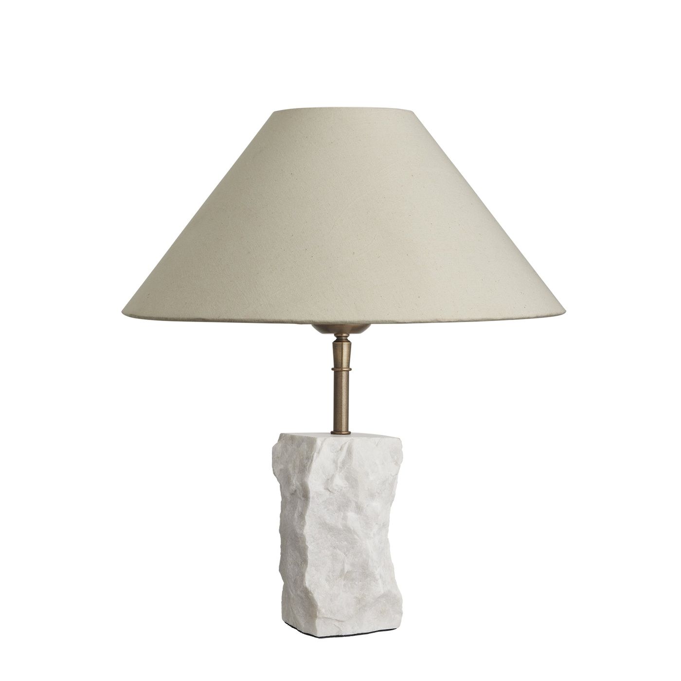 Marble Small Ridge Table Lamp - White