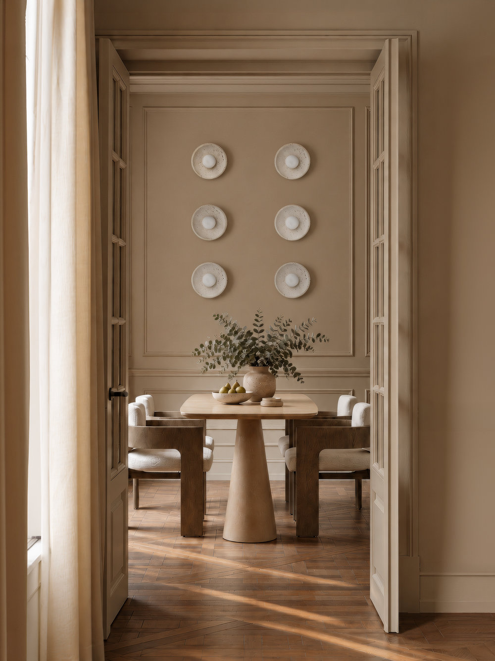 Travertine & Alabaster Diffuser Wall Light in 10 inch in Natural, Product Code TR-AL-WL10-N