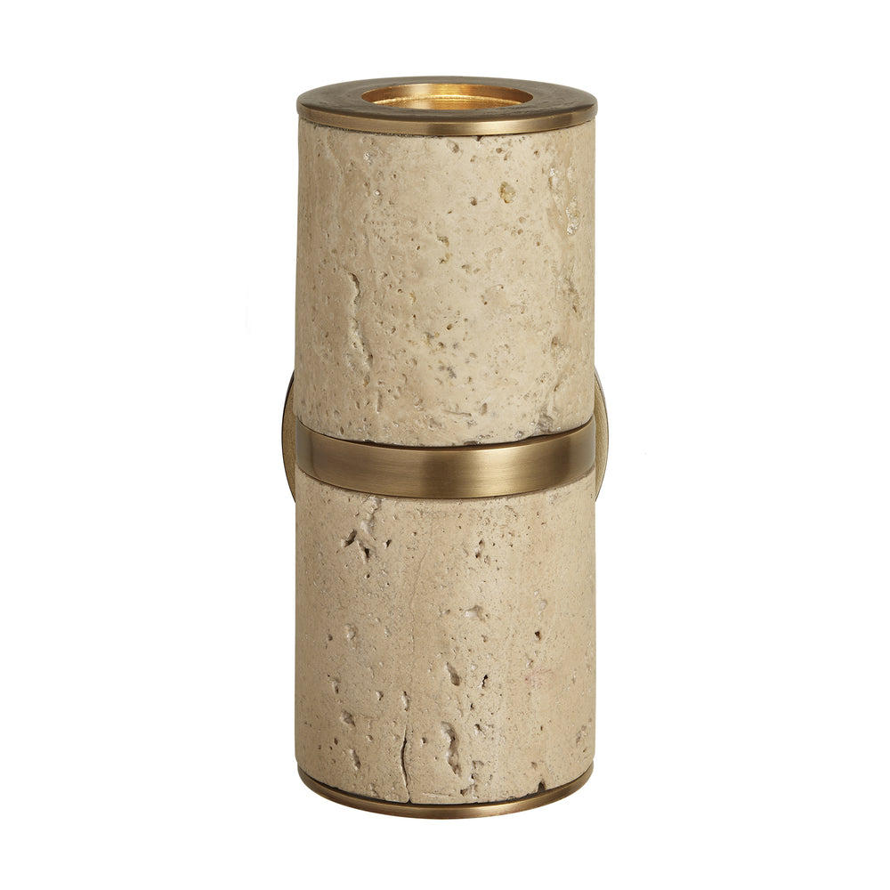Travertine Outdoor & Bathroom Up Down Spot Light in Brass