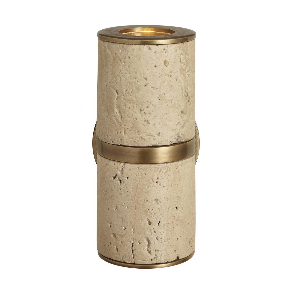 Travertine Outdoor & Bathroom Up Down Spot Light in Brass
