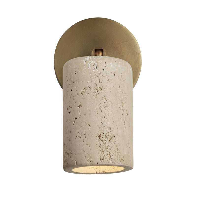 Travertine Spotlight - Single - Brass - Voucher Applicable - Industville Lighting UK