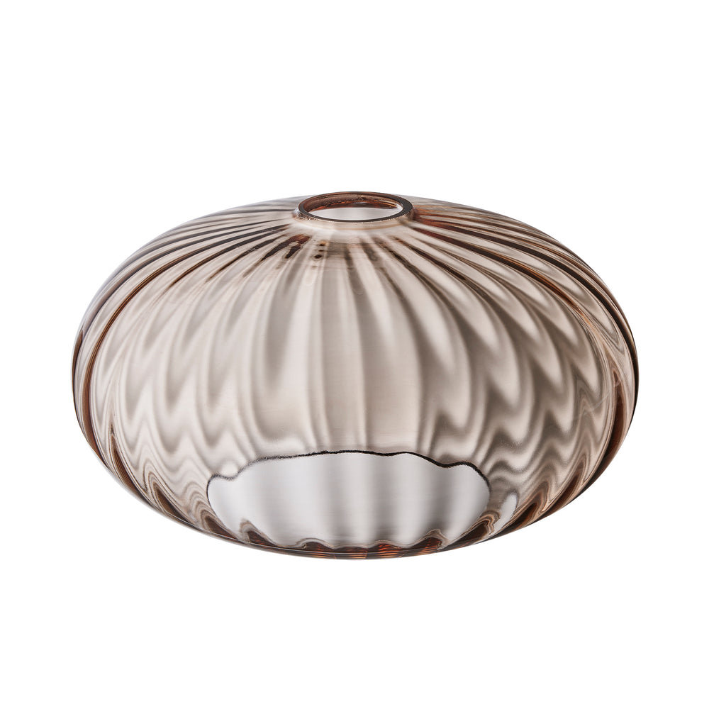 Ribbed Textured Mocha Glass Shade