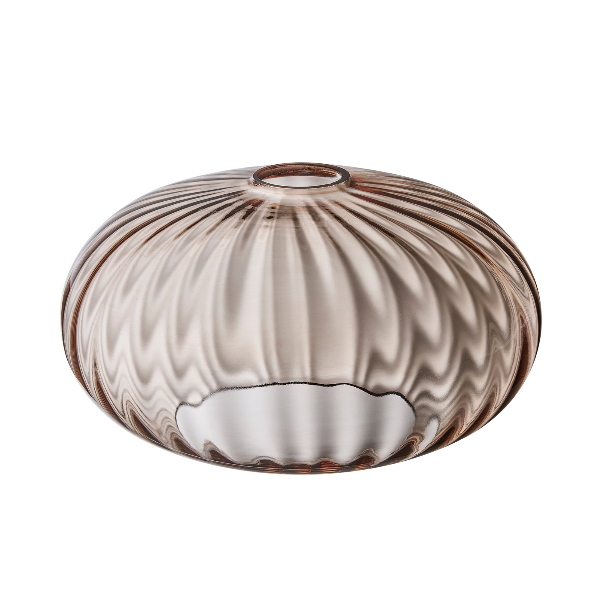 Ribbed Textured Mocha Glass Shade