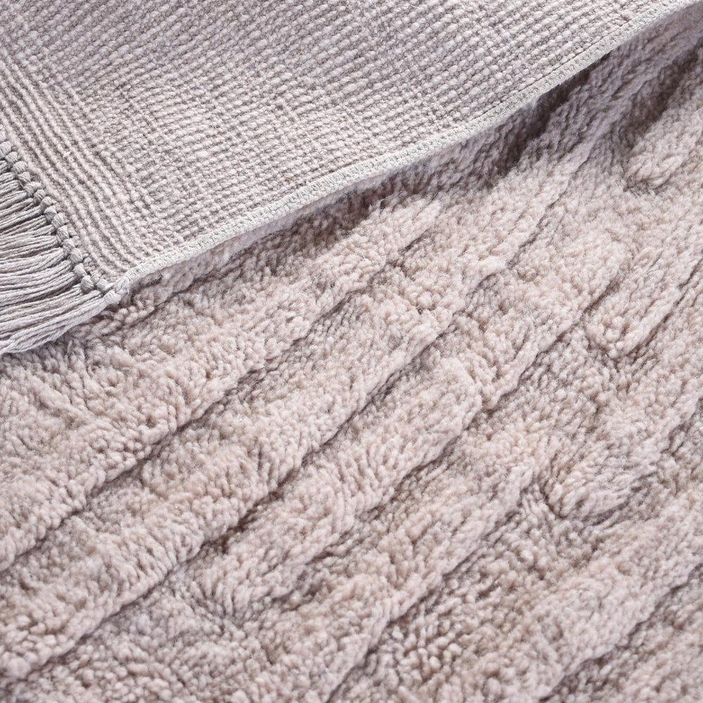 Taupe - Swyre Table Tufted Wool Rug 