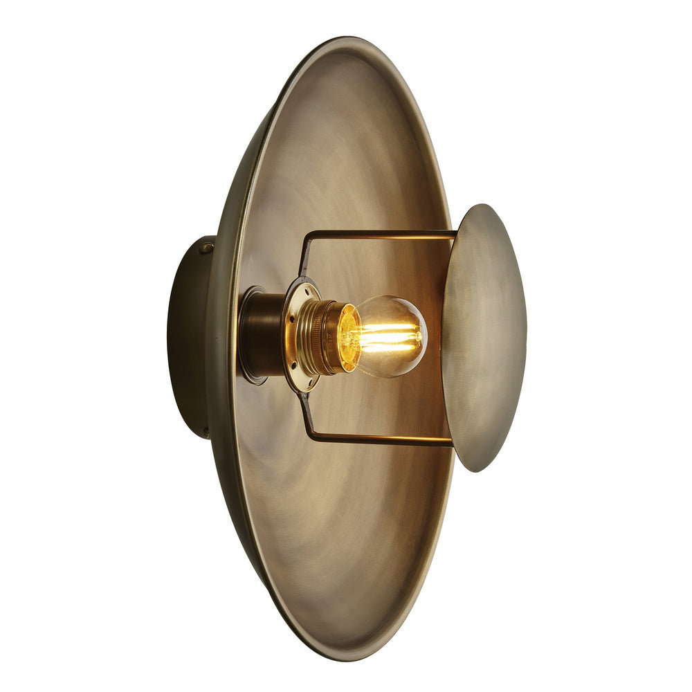 Brass Boston Round Metal Diffuser Wall Light Flush Mount  in 13 inch, Product code is BO-MD-WLFM13-B