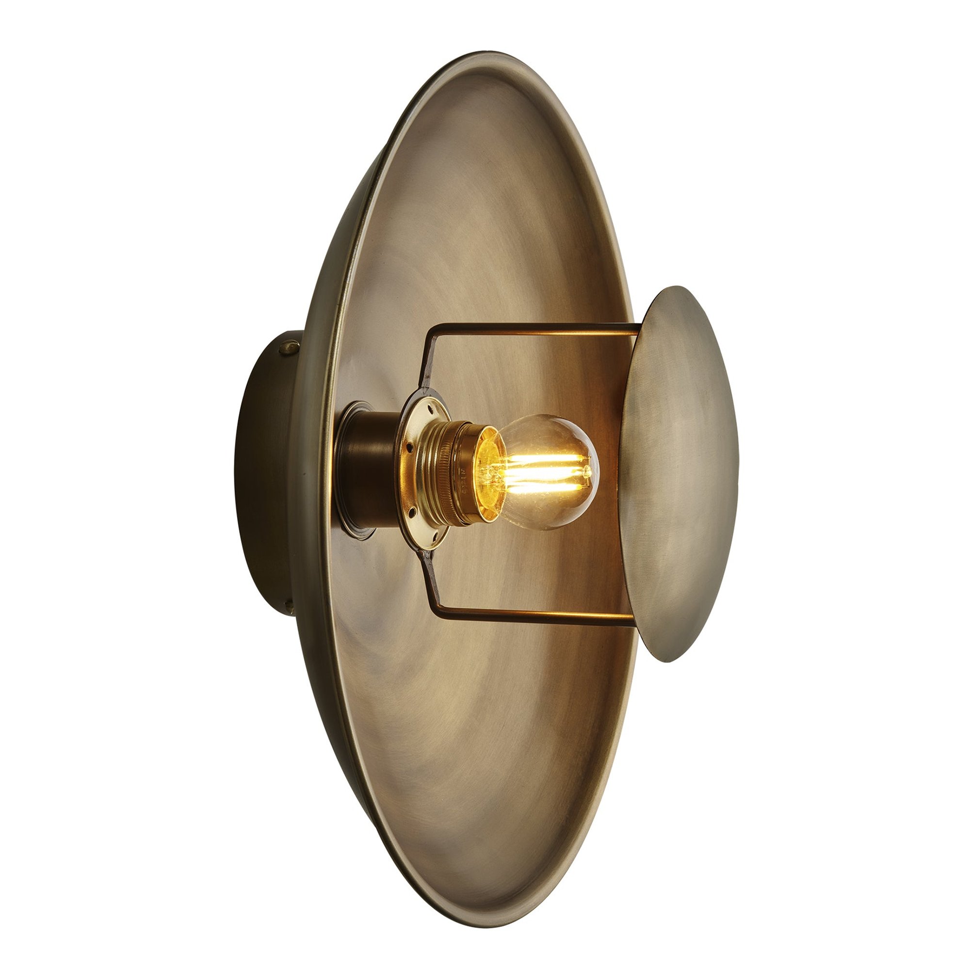 Brass Boston Round Metal Diffuser Wall Light Flush Mount  in 13 inch, Product code is BO-MD-WLFM13-B