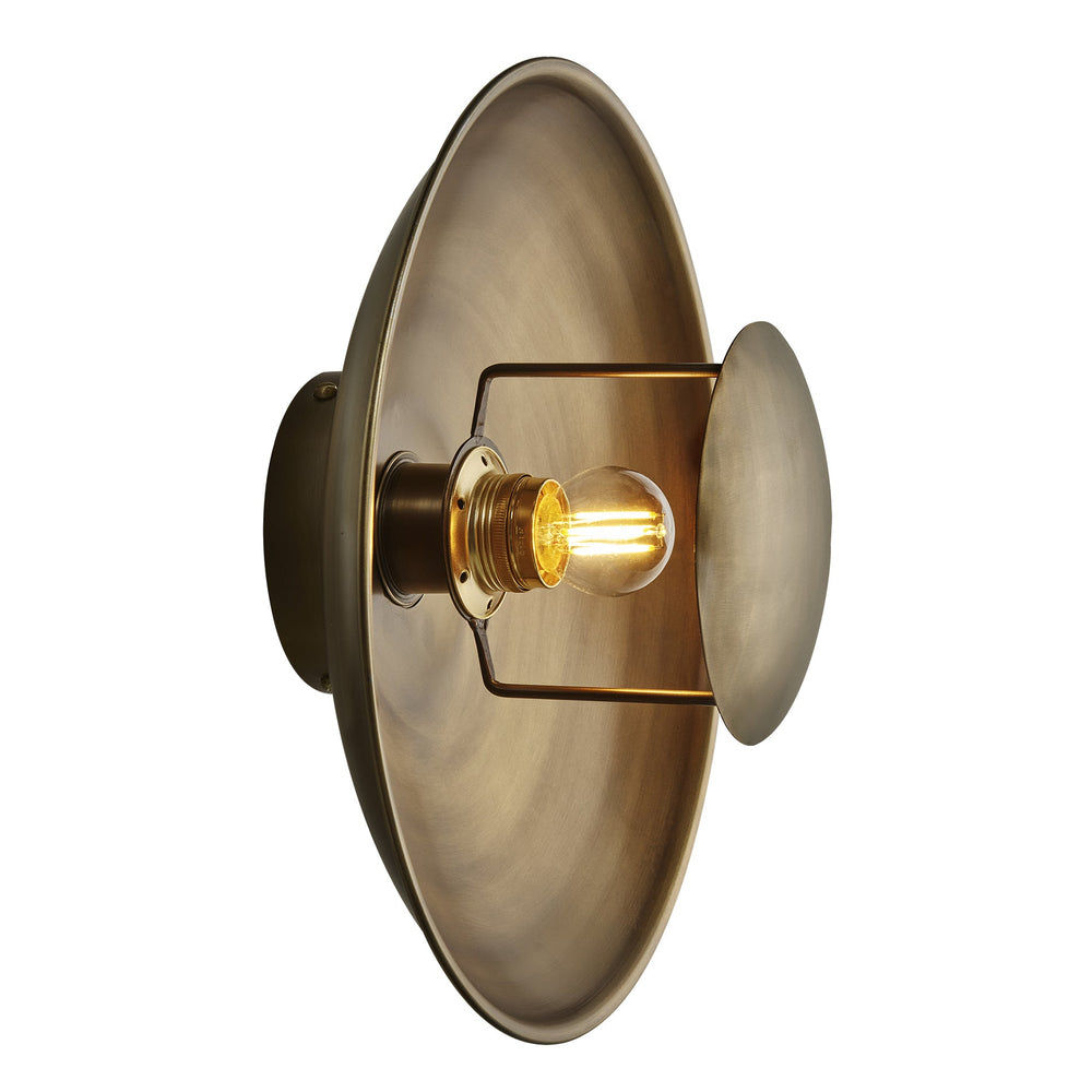 Brass Boston Round Metal Diffuser Wall Light Flush Mount  in 13 inch, Product code is BO-MD-WLFM13-B
