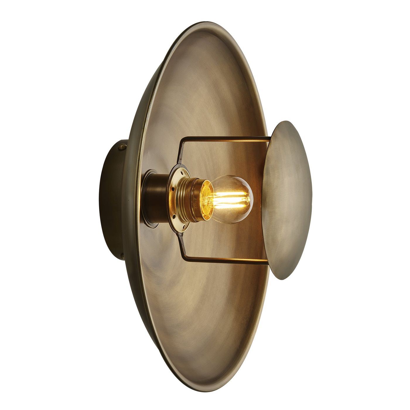 Brass Boston Round Metal Diffuser Wall Light Flush Mount  in 13 inch, Product code is BO-MD-WLFM13-B