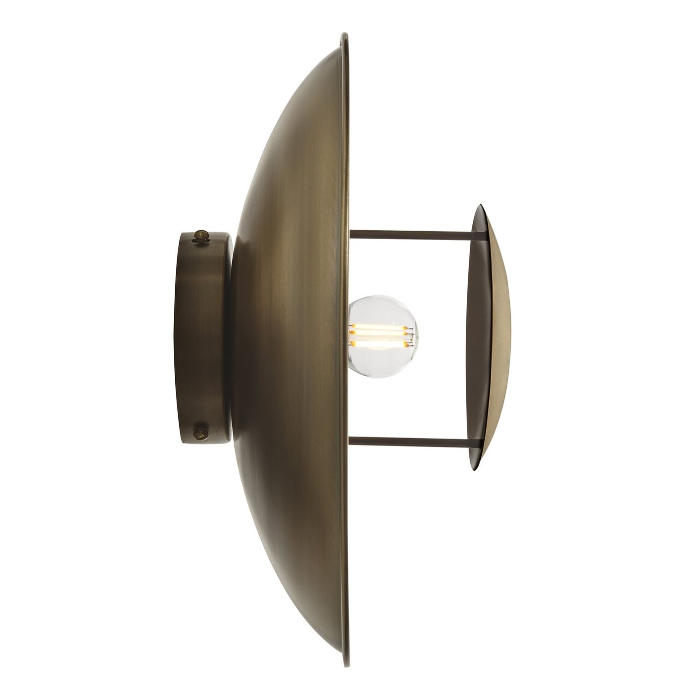 Brass Boston Round Metal Diffuser Wall Light Flush Mount  in 13 inch, Product code is BO-MD-WLFM13-B