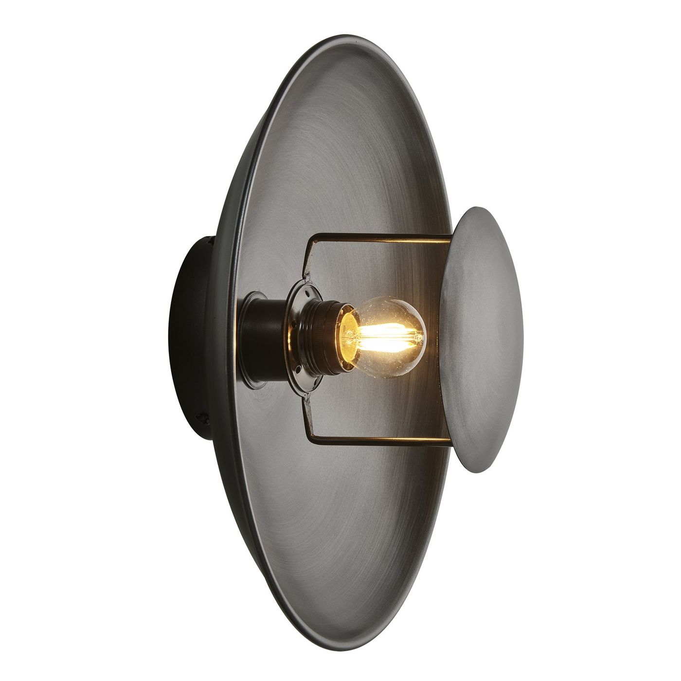 Pewter Boston Round Metal Diffuser Wall Light Flush Mount  in 13 inch, Product code is BO-MD-WLFM13-P
