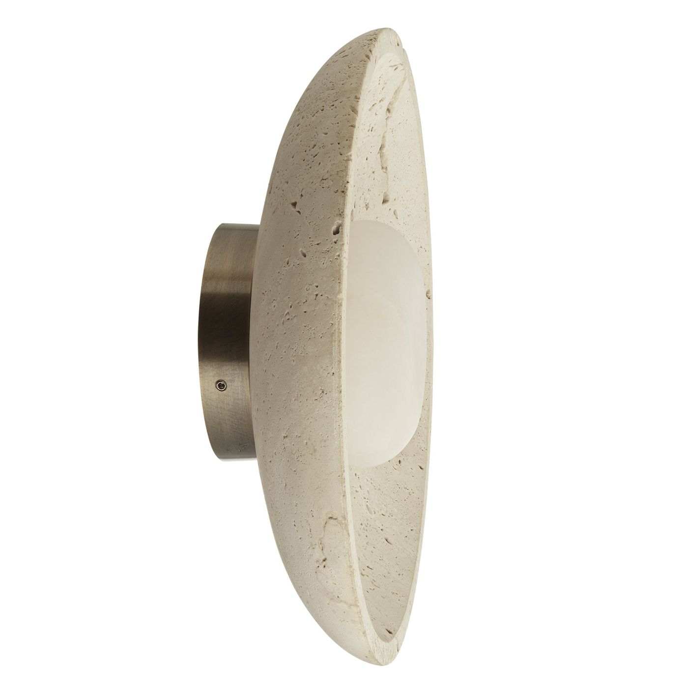 Travertine & Alabaster Diffuser Wall Light in 10 inch in Natural, Product Code TR-AL-WL10-N