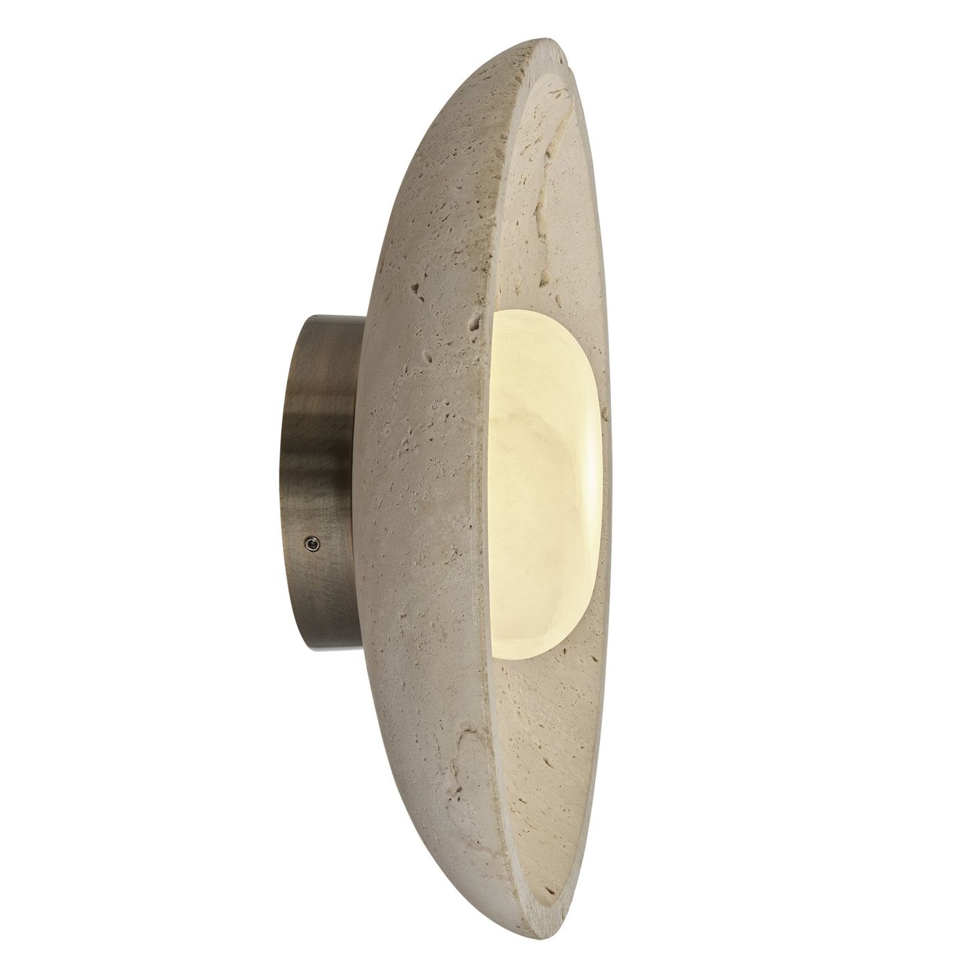 Travertine & Alabaster Diffuser Wall Light in 10 inch in Natural, Product Code TR-AL-WL10-N
