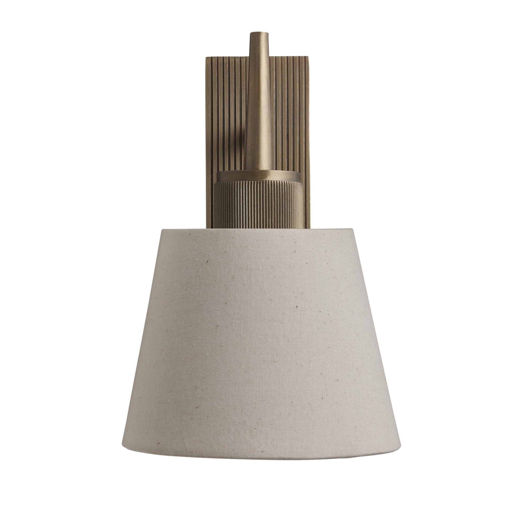Brass Henley Single Wall Light with Cotton Shade