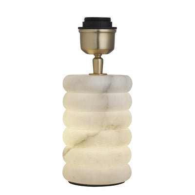 Alabaster Stone Dual Lit Table Lamp- White - Base Only - All Lighting & Homeware - Industville Lighting UK