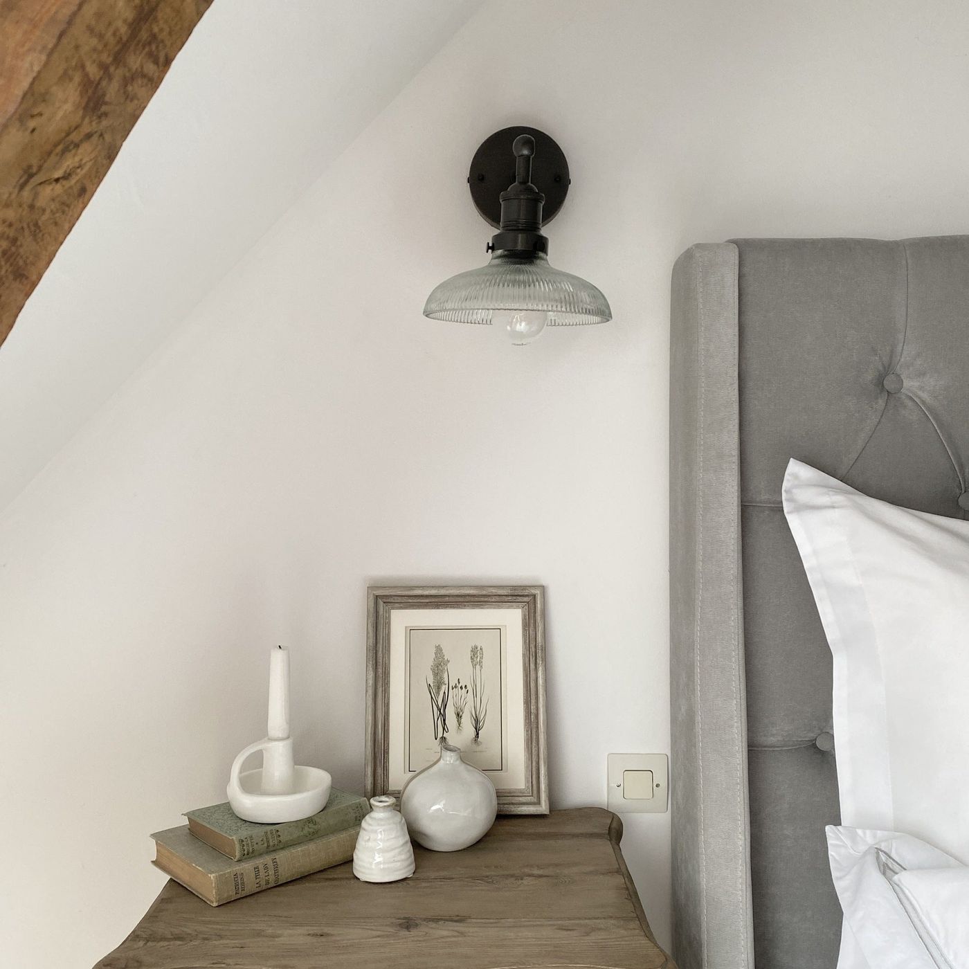 Glass Dome with Pewter Holder Brooklyn Wall Light - 8 Inch Industville BR-GLDWL8-PH